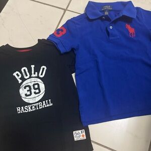 2 Shirts by Ralph Lauren Royal Blue & Black